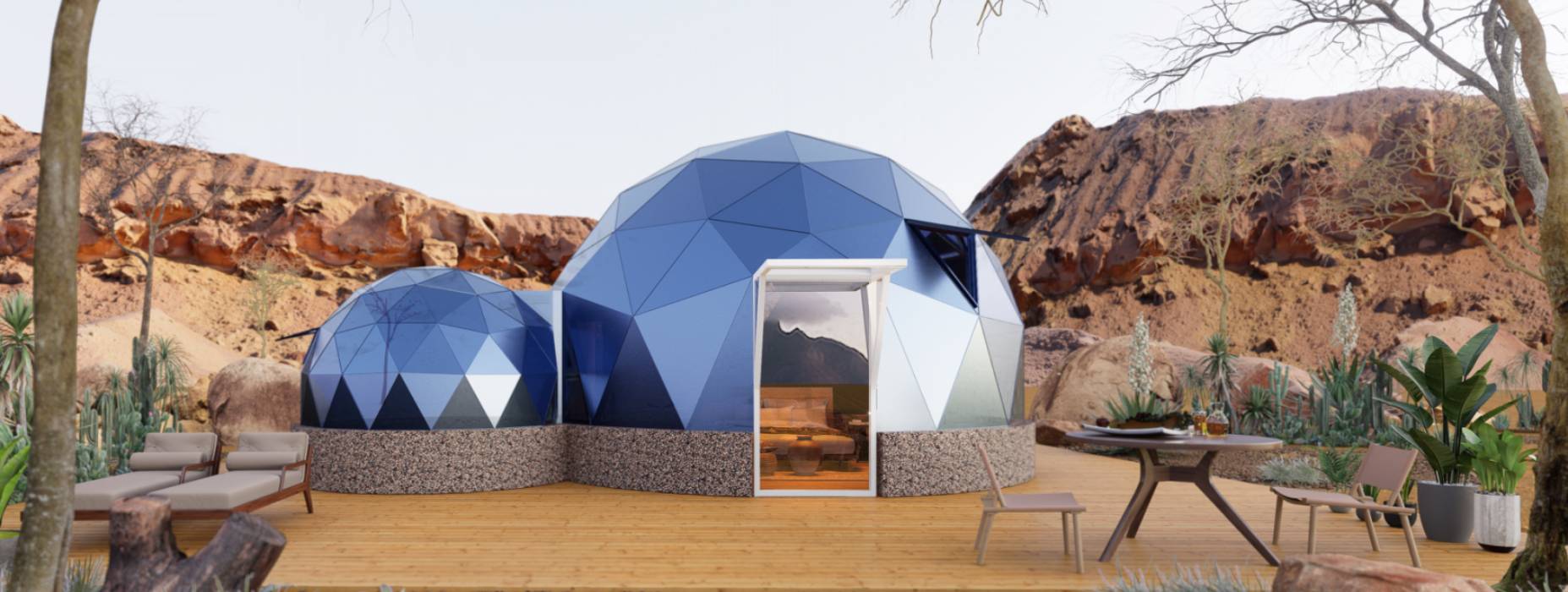 新田县球形智能光伏玻璃星空房